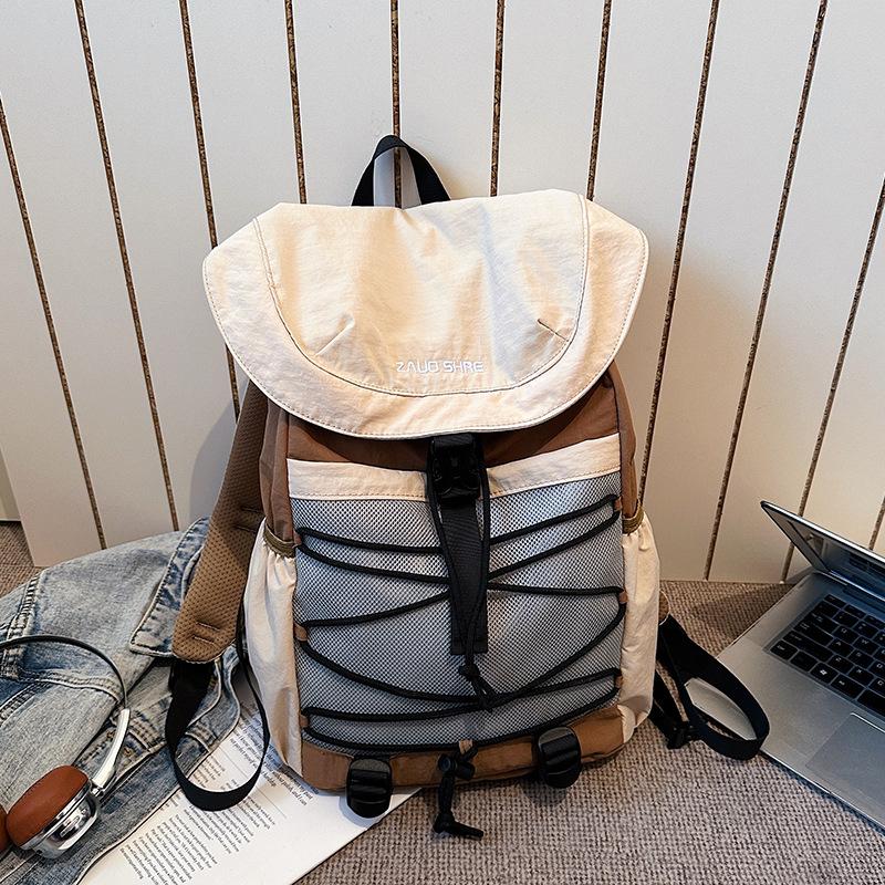 Schoolbag Backpack Men's and Women's Outdoor Backpacking Leisure Hiking Hiking Bag Large Capacity Lightweight Waterproof College Student School Bag