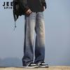 JEEP SPIRIT Men's Retro Loose Straight-Leg Jeans