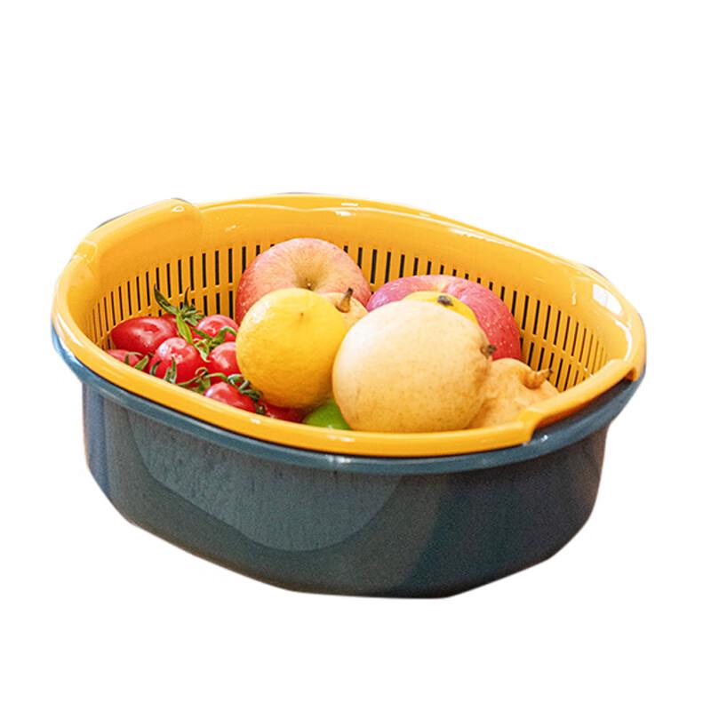 

JEKO&JEKO Double-Layer Oval Fruit & Vegetable Basket