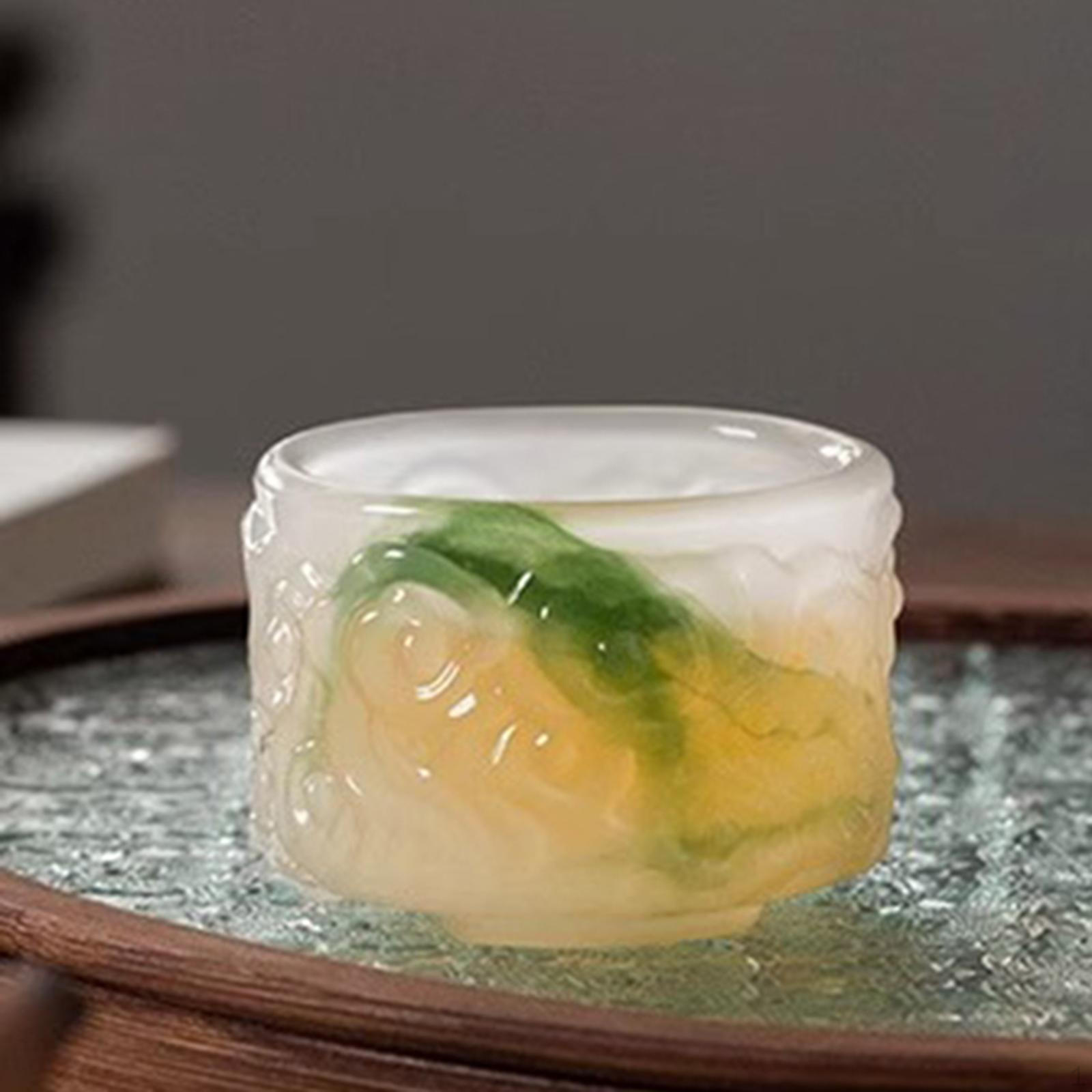 

Китайская чашка для чая кунг-фу, цветная глазурь, компактная, традиционная, для улицы и помещения, 50 мл, креативная зелёный