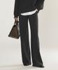 Beoteunseoul [Women'S] Slim Line Stretch Wide Elastic Waist Pants (2 Colors)