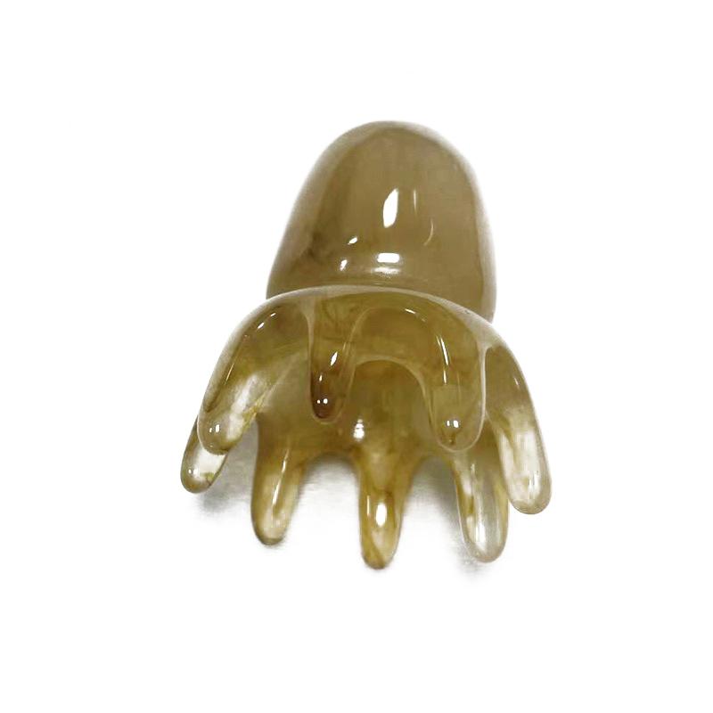 Resin Octopus Comb Head Massager Meridian Scraping Scalp Massage Brush Acupuncture Spa Body Health Therapy Tool Home Adults