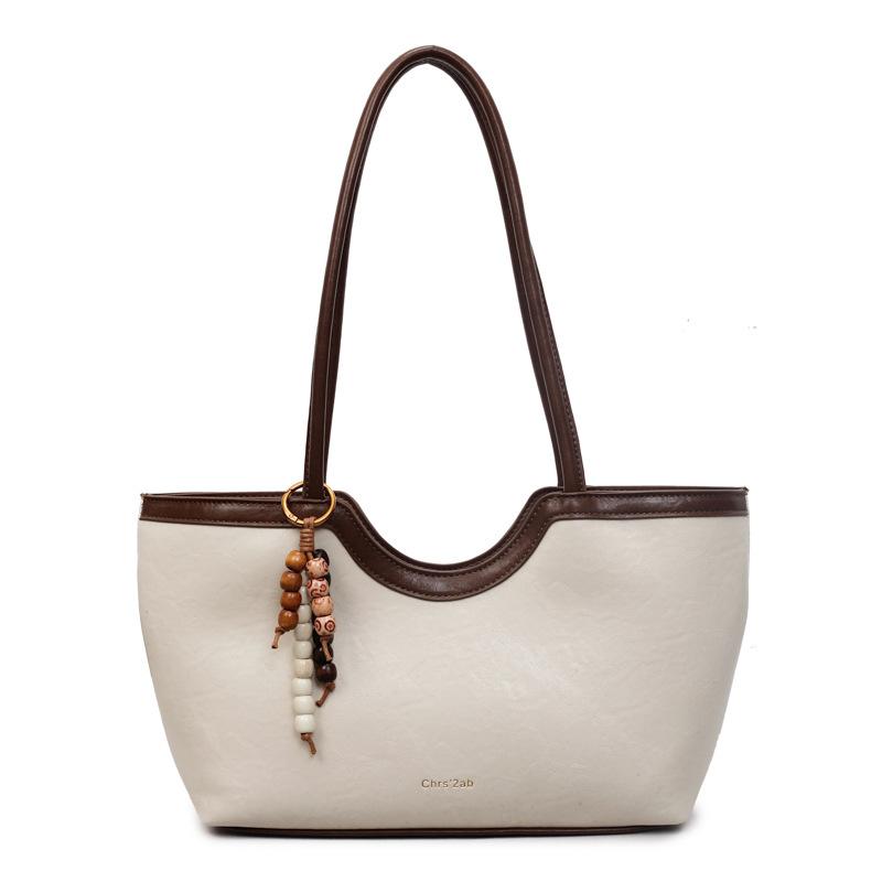 Large-capacity commuter tote bag women's 2025 autumn new retro handbag fashionable shoulder armpit bag