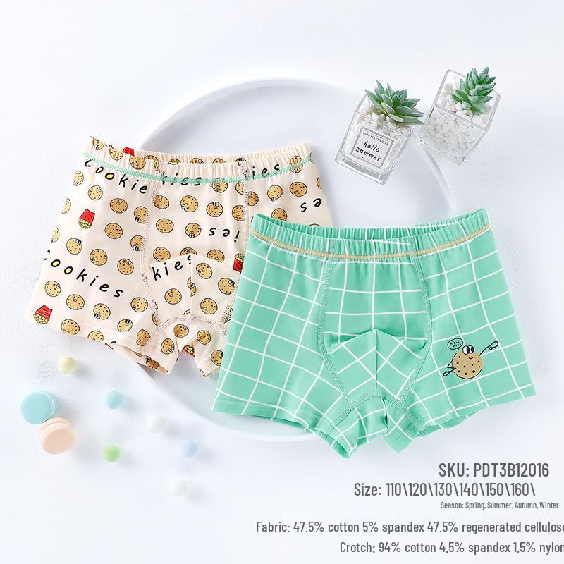 Boys' Pure Cotton & Modal Breathable Boxer Briefs, Sweat-Wicking, 50-Pack, Available In Small, Medium, Large