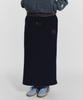 Minasu Terry Fleece Long Skirt_Navy