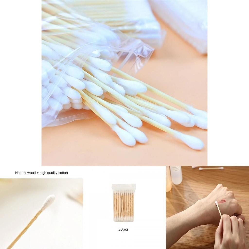 Soft And Gentle 30/100 Disposable Cotton Swab Lint Free Micro Brushes For Precise Ear Care