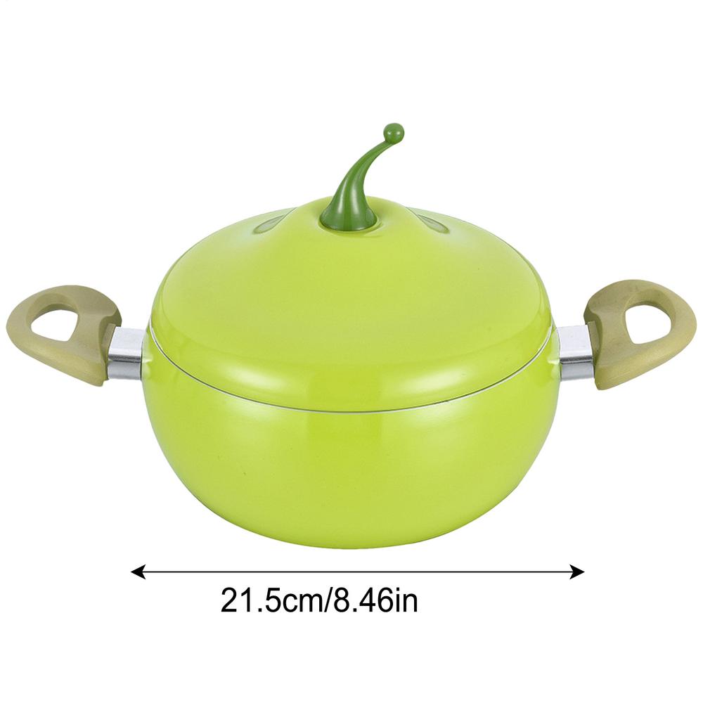 1pcs Non-stick Soup Pot Aluminum Eggplant Tomato Apples Pear Avocado Dessert Saucepan Frying Pan Multi-Use Kitchen Supplies