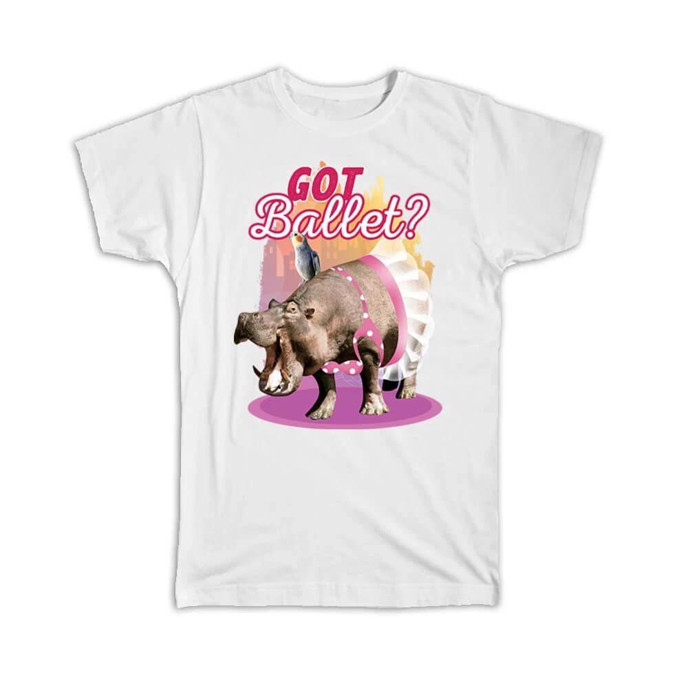 Gift T-Shirt : Hippo Cockatiel Ballerina Nature Wild Animals Wildlife Fauna 4XL