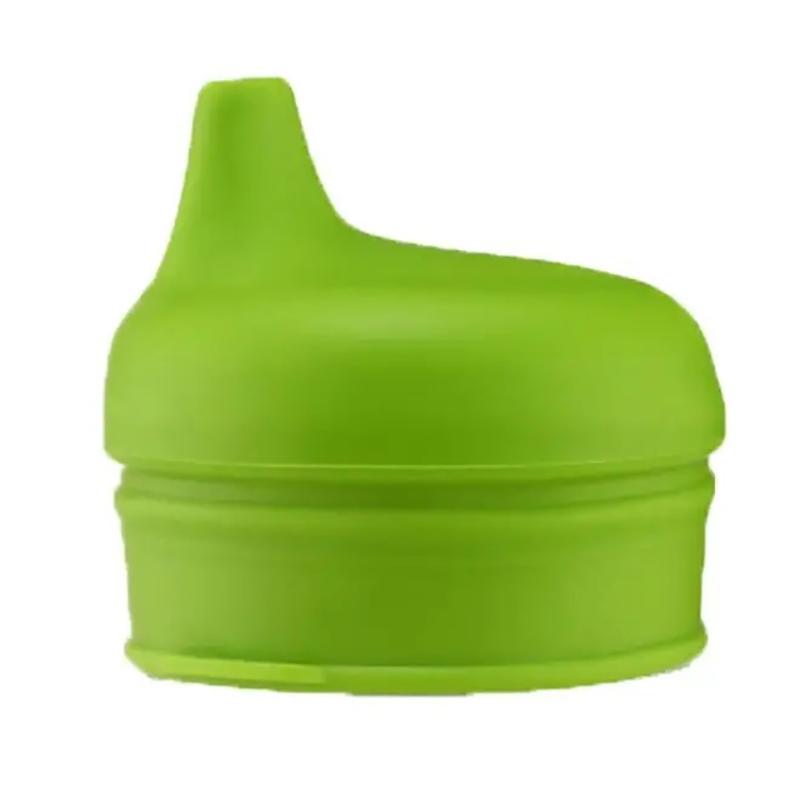 

Детские силиконовые крышки для поильников, красочные, эластичные, непротекаемые, крышка для чашки-непроливайки с отверстием для соломинки, крышка для бутылочки зелёный