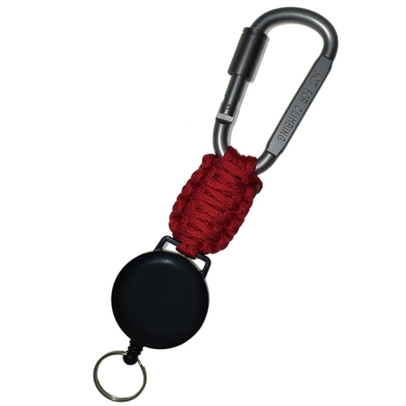 Extendable Badges Holder Steel Cord Keyrings, Extendable Keychains Extendable IDs Badges Holder with Belt Clip