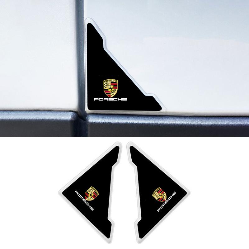 

2Pcs Car Door Anti-collision Corner Protectors Accessories For Porsche Cayenne Panamera Macan 911 718 Taycan Boxster Cayman 918