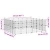 44 Piece Pet Cage with Door Black 35 X 35 Cm Steel