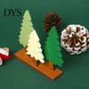 Christmas Tree Table Sign Wooden Sign, 3 Colors Pine with Theme Home Decor Base, Rustic Xmas Desktop Decoration for Holiday Party Handcrafted