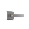 Extremely Narrow Door Lock, Aluminum Alloy Handle, Bathroom, Glass Matte Black B
