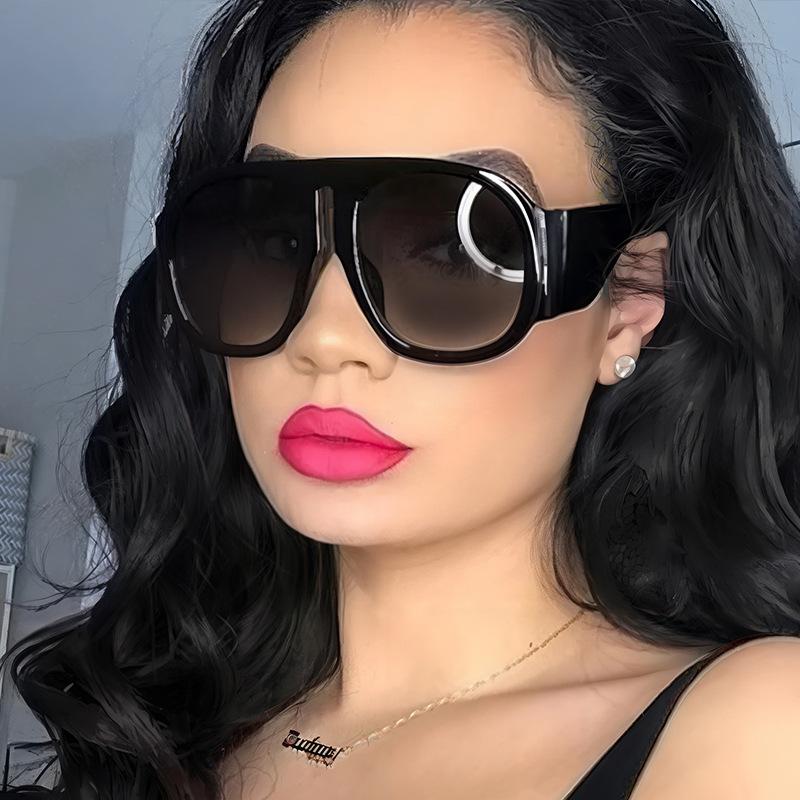 Vintage Luxury Brand Designer Sunglasses Oversized Pilot Sun Glasses Women For Men Shades Big Frame Popular Eyewear Uv400