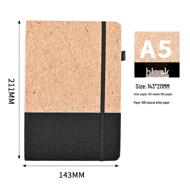 Customized Cross-Strap A5 Notebook with Cork Texture - High-Quality Business Diary