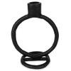 Black Metal Candlestick Stand for a Long Candle Decorative Table 15 cm