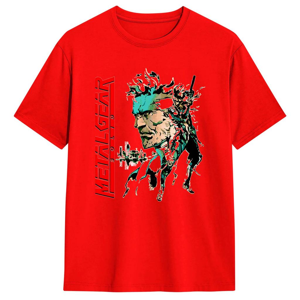 Fashion Metal Gear Solid Game Poster TShirt Men Round Neck 100 Cotton T Shirt Short Sleeve Tees Birthday Present Tops