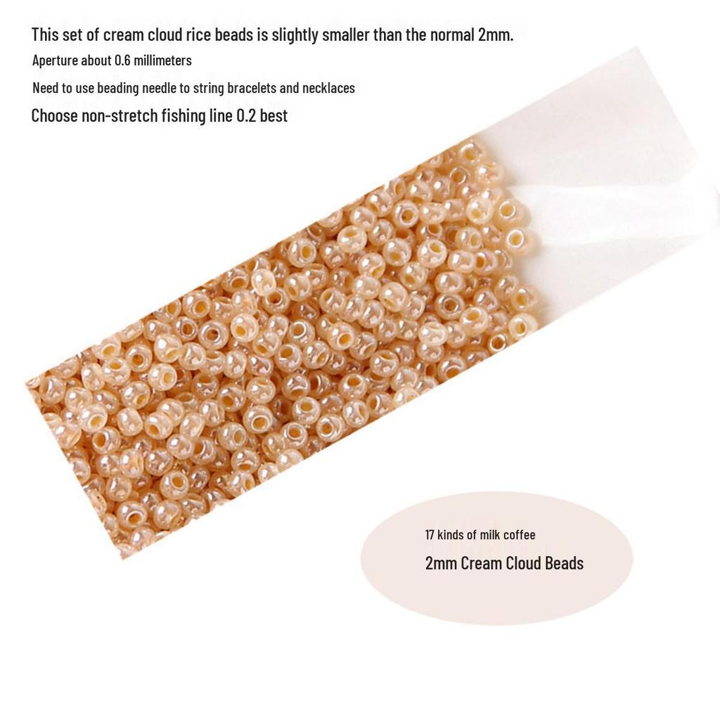 Imported 3A Quality 2mm Creamy Cloud Iridescent Seed Beads for DIY Jewelry Making