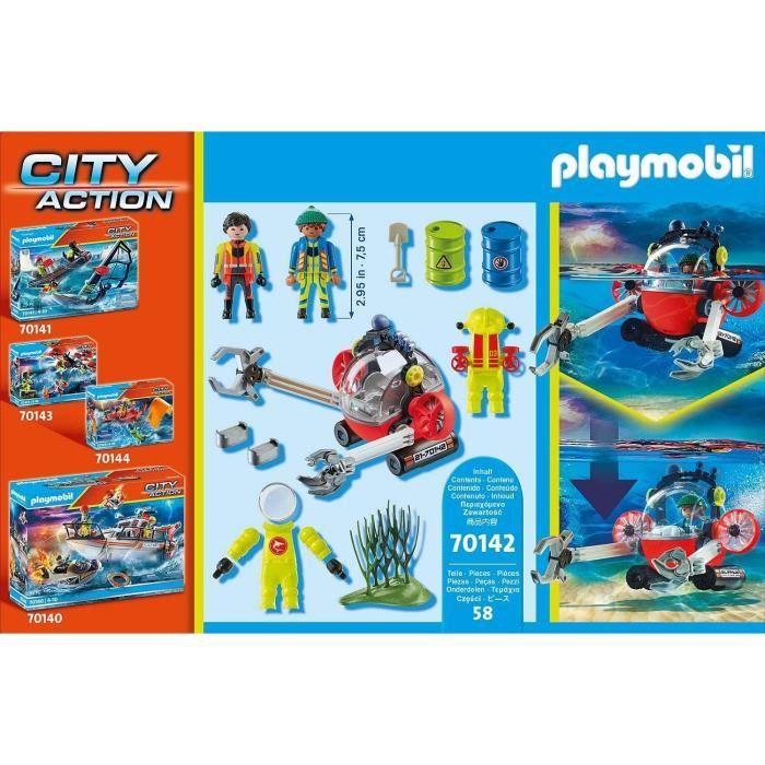 Jeu de construction - Playmobil - Agents de fonds marins - Cloche de plongée - 1 figurine - Mixte