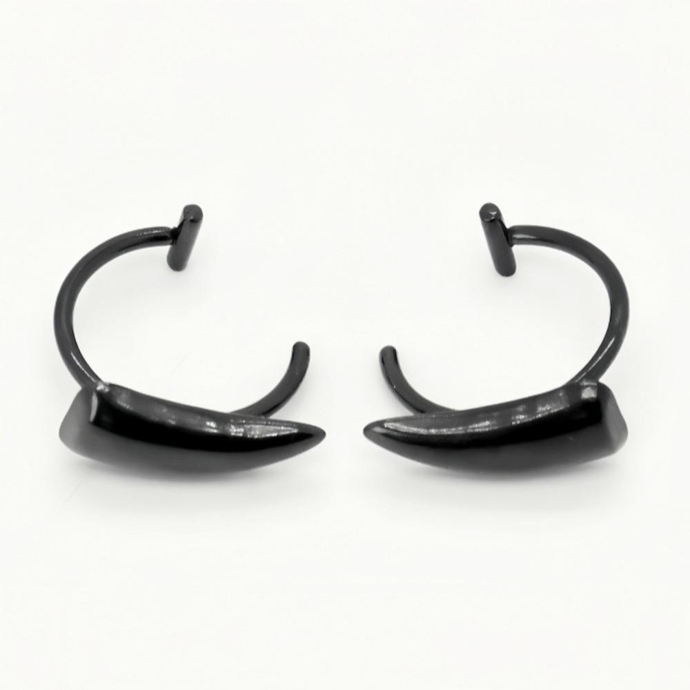 Forme de Croc de Vampire Anneau de Lèvre Faux Punk Sans Perçage Faux Piercing Labret Stud de Lèvre Acier Inoxydable Rond Clip pour Lèvres Faux