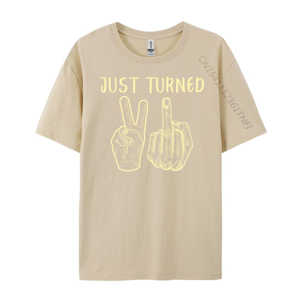 Just Turned 21 Years Old Funny 21st Birthday Party White T Shirt Men New In Tops Tees