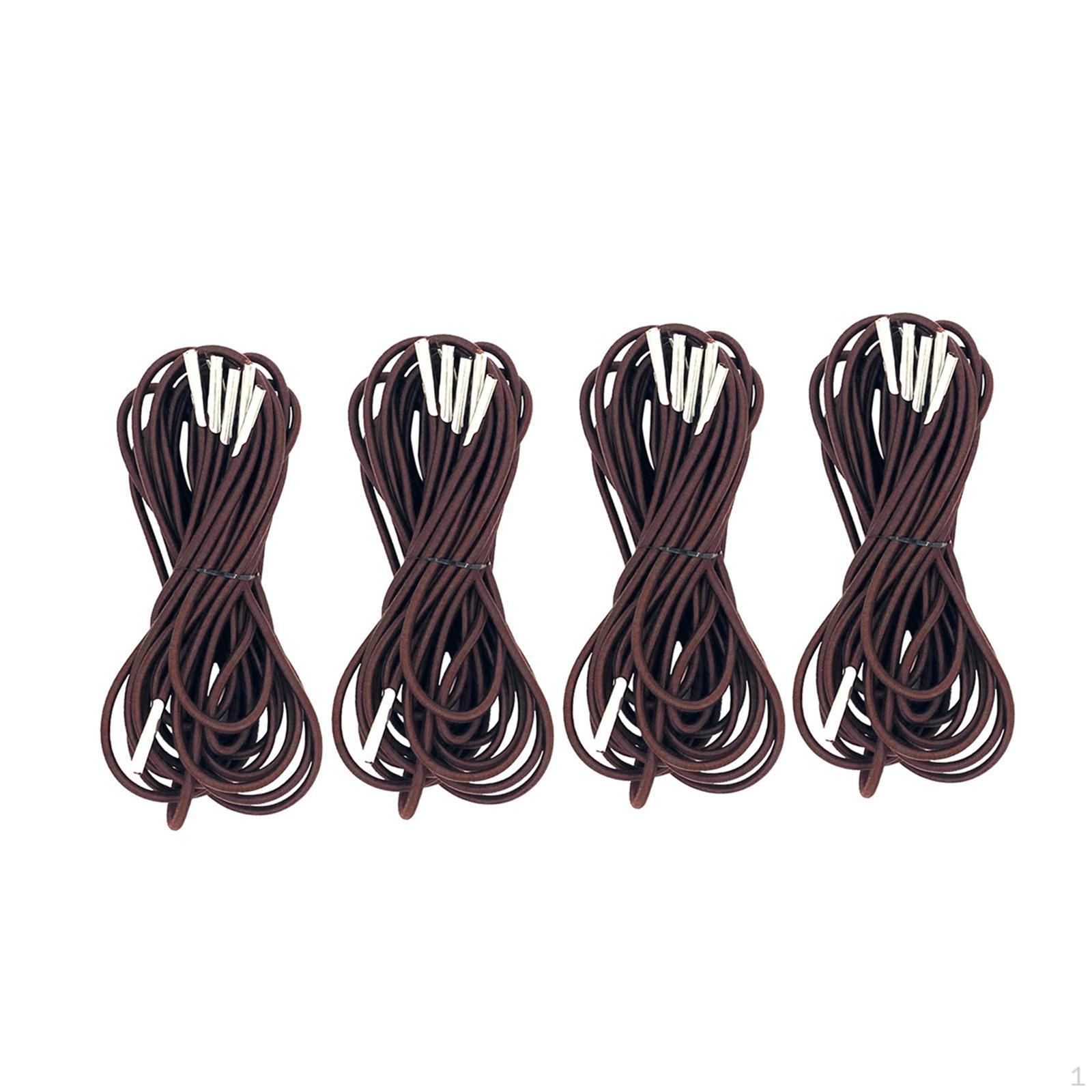 

4 комплекта сменных шнуров для стульев, эластичные тросы для ремонта садовых стульев кофейный