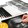 Marco White Charcoal Pencil Profesional Black Charcoal Pen Sketch Drawing Para Dibujar Papeleria Soft-medium-hard Chrcoal Pen