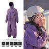 Purple Windproof Waterproof Outdoor Skiing Jacket Pants Set Men Women Winter Hiking Snow Sports Gear