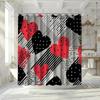 1pc Bathroom Shower Curtain, Wedding Anniversary Celebration, Valentine's Day Shower Curtain, Includes 12 Hooks, 180*180cm Bat