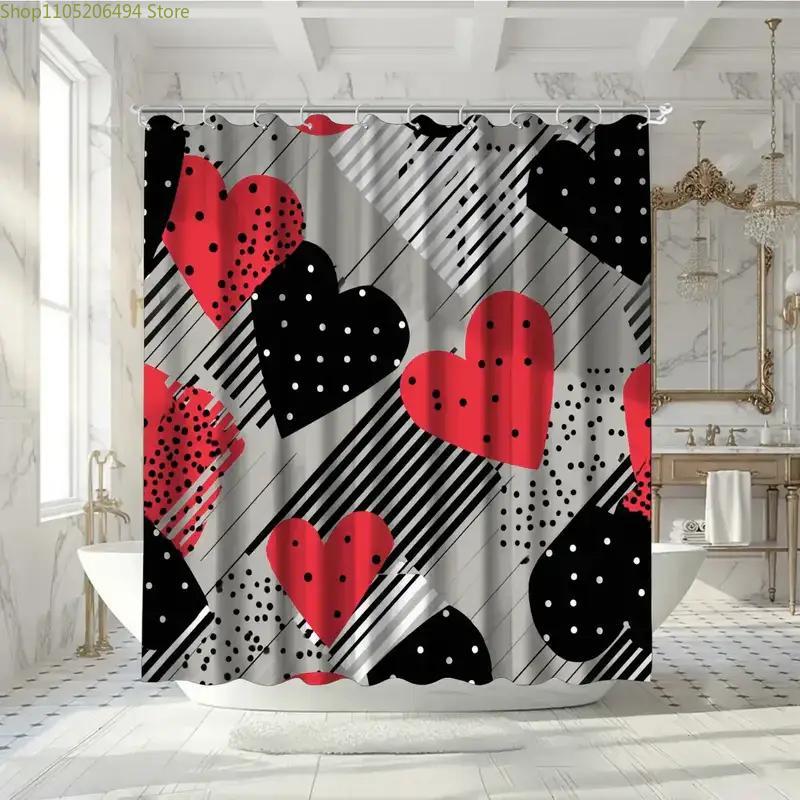 

1pc Bathroom Shower Curtain, Wedding Anniversary Celebration, Valentine s Day Shower Curtain, Includes 12 Hooks, 180*180cm Bat 90x180cm
