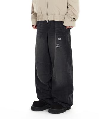 IDWS Bomin Curved Denim Pants Black
