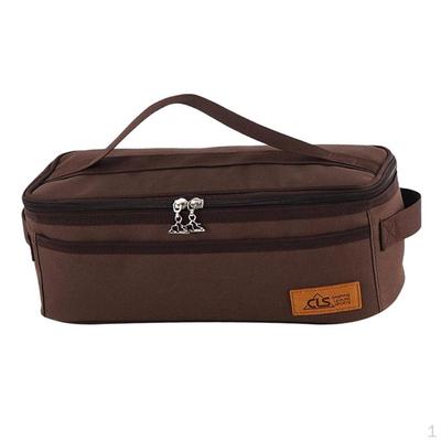 Backpacking Camping Cookware Kitchen Utensil BBQ Organizer Travel Case Tote Bag for Tableware