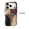 Opulent Premium Vintage Rose Baroque Damask Art Graphic Film Aesthetic Protective Shockproof Bumper Phone Case Cover For iPhone 14 15 16 Pro Max Plus