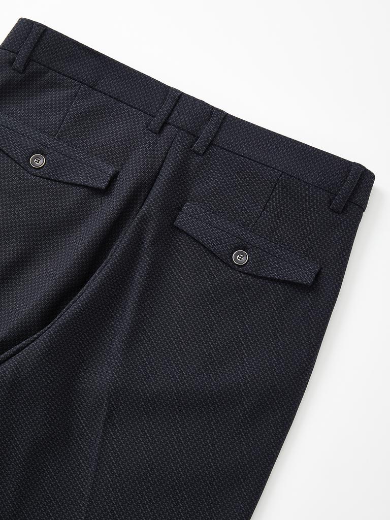 IKALOOK Spring/Autumn Patterned Suit Stretch Pants Cpt103