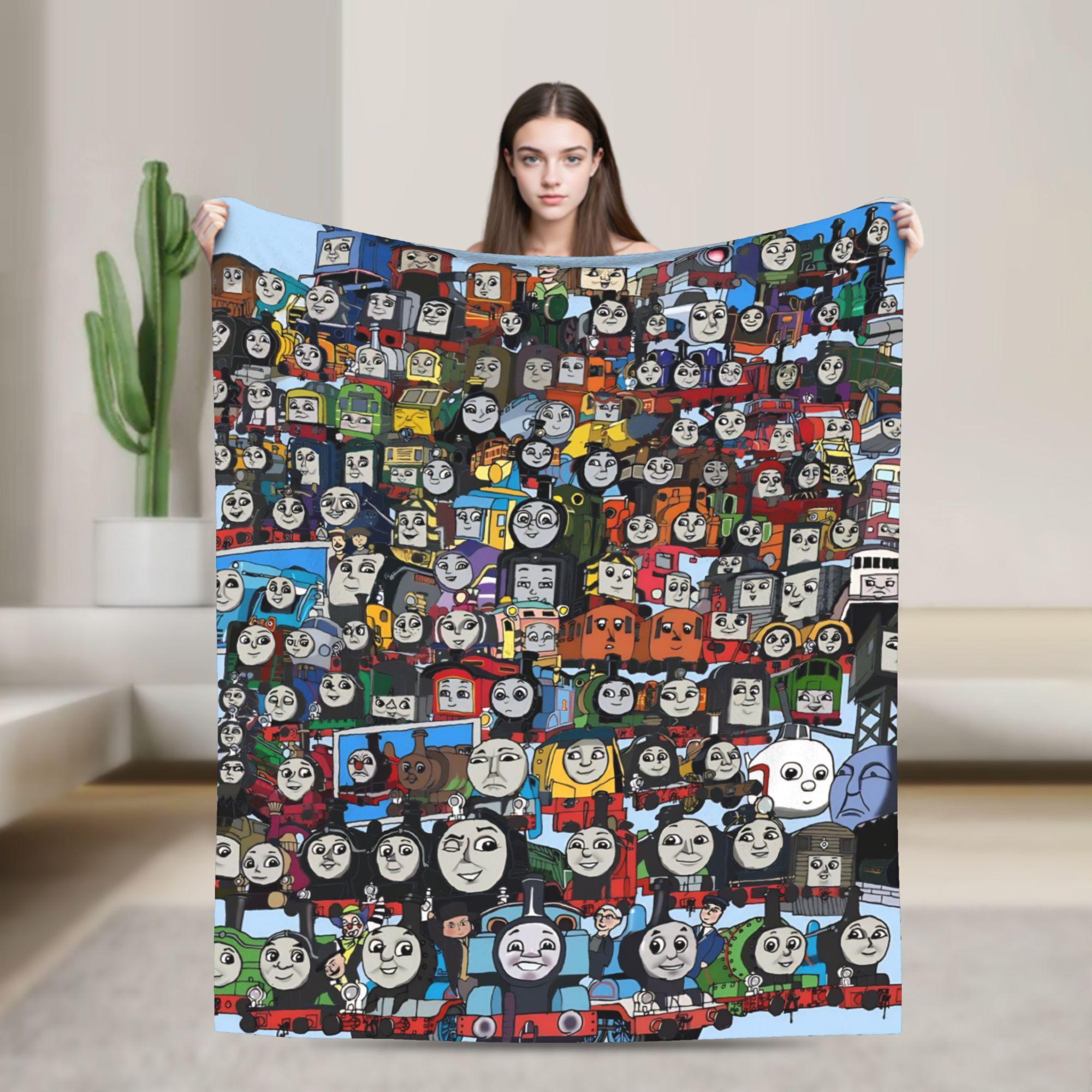

T-Thomas The Train Friends Blankets Quality Soft Throw Blanket Winter Camping Couch Chair Funny Bedspread 30x40in