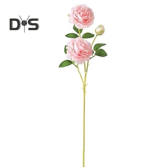Easy Care Fake Flower Green Leaves Attractive Wedding Bouquet Artificial Peony Flower