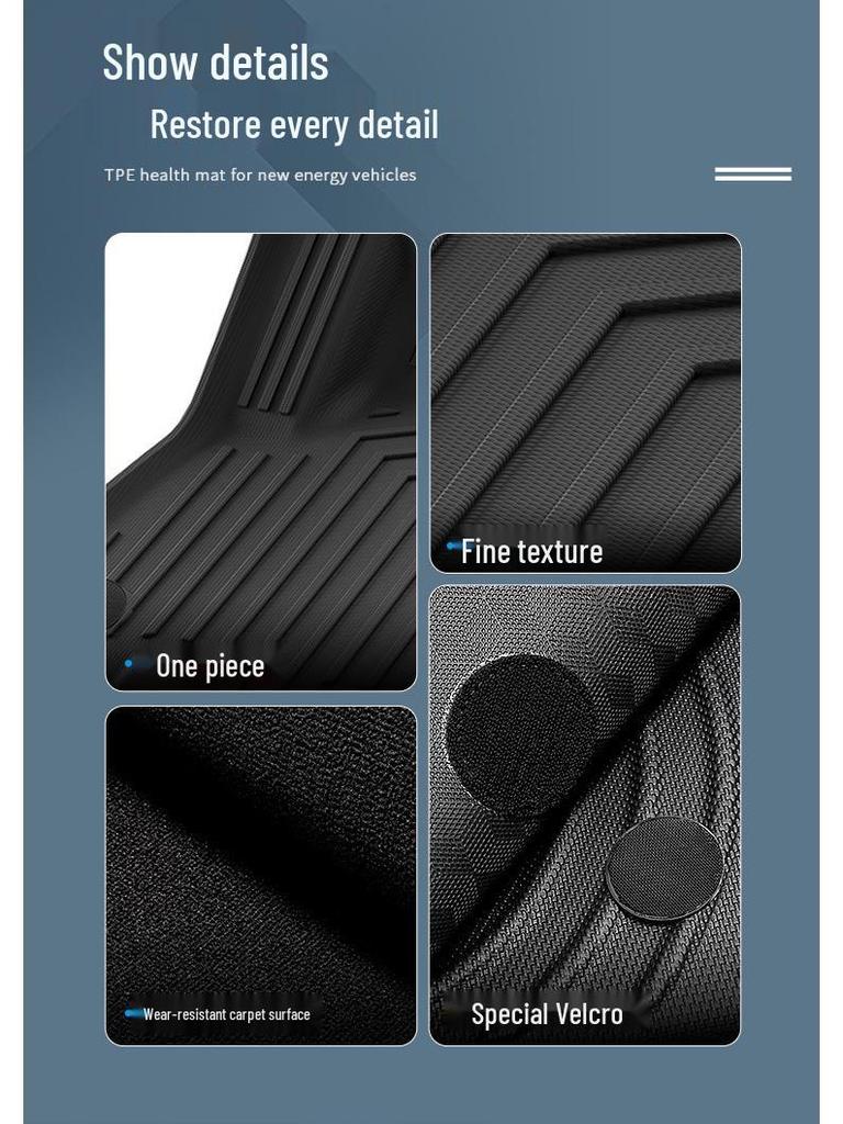 Waterproof, dirt-resistant TPE floor mats for 2019-2021 Mitsubishi Delica D5 right-hand drive vehicles.