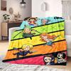One Piece Smart Print Flannel Blanket, Cartoon Decorative Pattern, Soft and Warm for Bed and Couch, Travel Wrap_LIAN