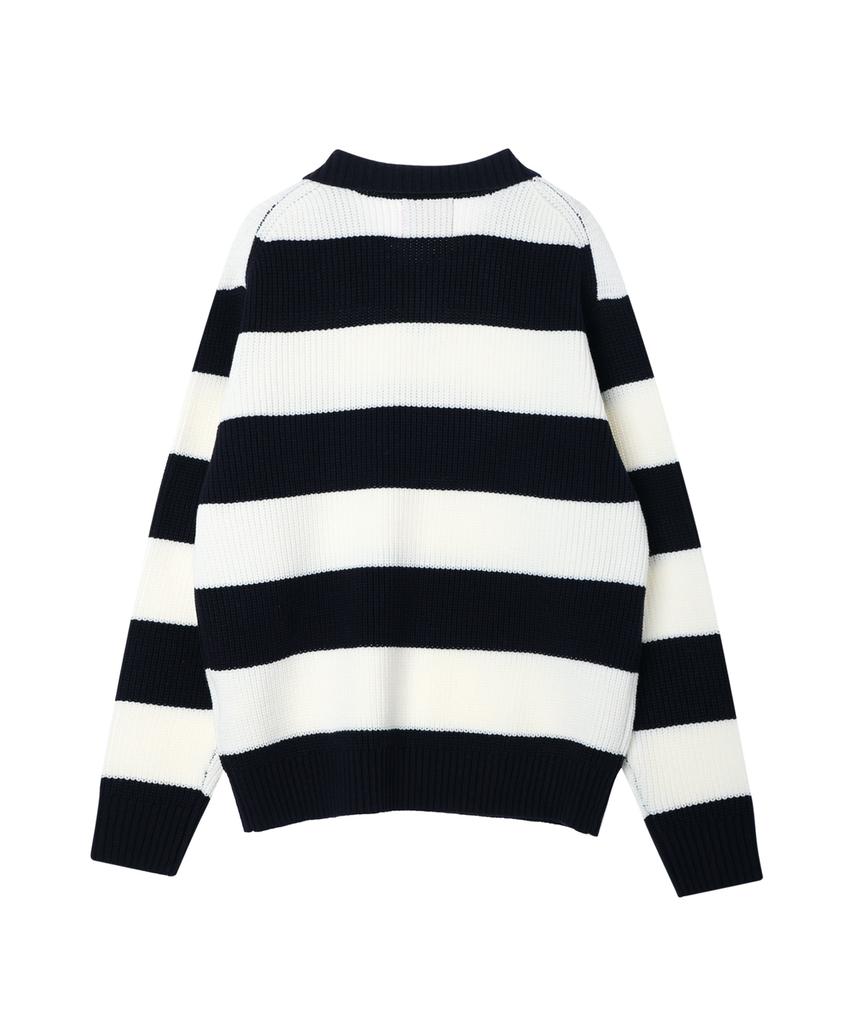 COMONINOZ Stripe Collar Knit [3 Color]