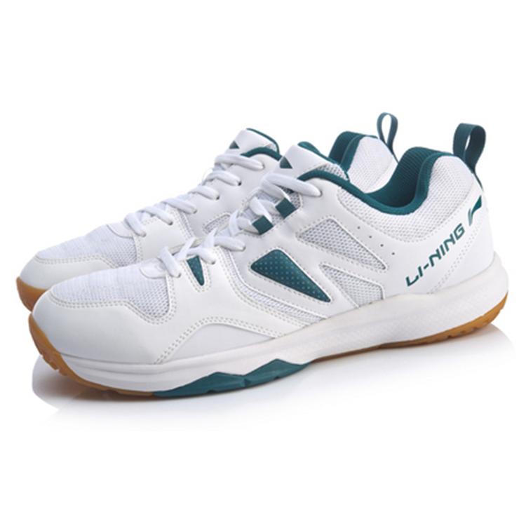 Li Ning Ace Mesh Cushioning Breathable Moisture Wicking Abrasion Resistant Support Low top Badminton Shoes Men's White AYTQ027-1