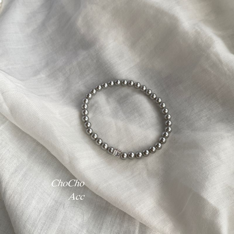 

Chocho Shijia Same Pearl Bracelet Zircon Exquisite Accessible Luxury Niche Design Twin Bracelet Hand Jewelry Women A lot of hemp bracelet ring mouth 15cm