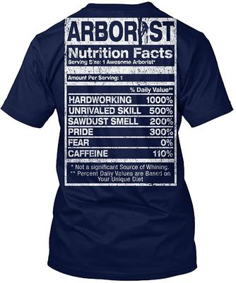 Arborist Arborist Nutriční fakta Arborist Unisex trička