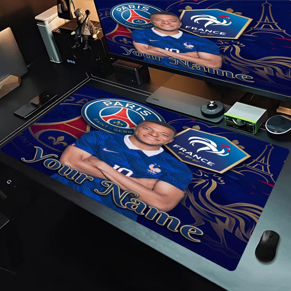 Mbappe Personalized Name Mouse Pad Gamer Mousepad Computer Desk Mat Nonslip Rubber Bottom Suitable For Office Gaming Pc Laptop