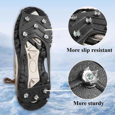 Ice Gripper Spike Shoes 8 Teeth Winter Outdoor Anti Slip Hiking Mountain Snow Crampons Shoe Covers Snow Shoes Accesorios Nieve