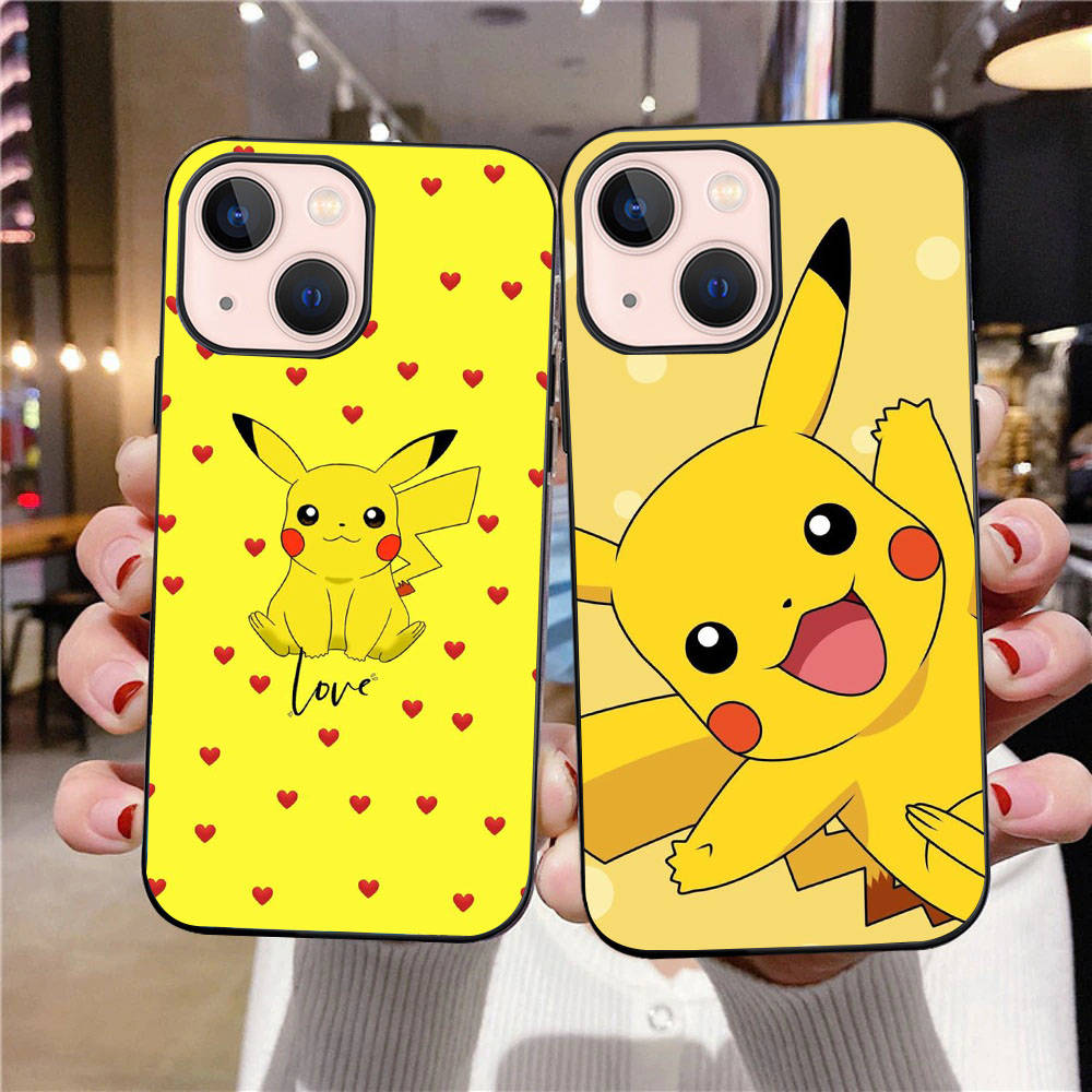 Carcasă neagră B-79 Pokemon Pikchu pentru Samsung S24 S23 S22 S21 S20 FE S10 Lite Ultra S7 S8 S9 Plus A05S A11 A12 A13 A15 A22 A24 A25 A32 A52 A71 5G