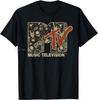 MTV Rock Music Hard Heavy Metal Skull Guitar Vintage T-Shirt Casual O-neck T Shirt Fitness Tees Fashion Summer Tshirt