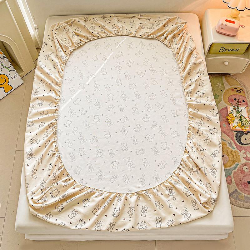 Baumwoll-Bettlaken mit Gummizug Niedliche bedruckte Matratzenauflage für Kinder Cartoon Reine Baumwolle Bettwäsche (ohne Kissenbezug)