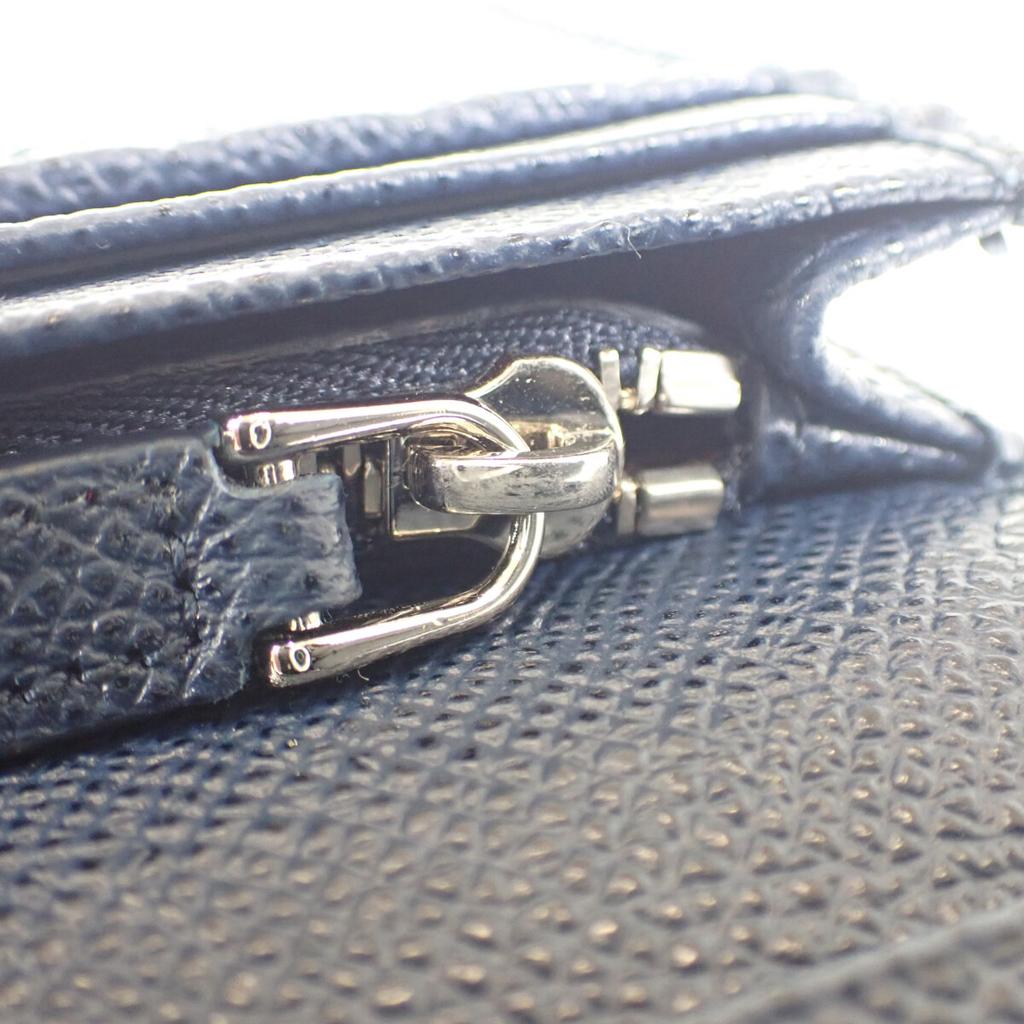 Bvlgari 283811 Bifold Wallet Navy Calfskin Mens