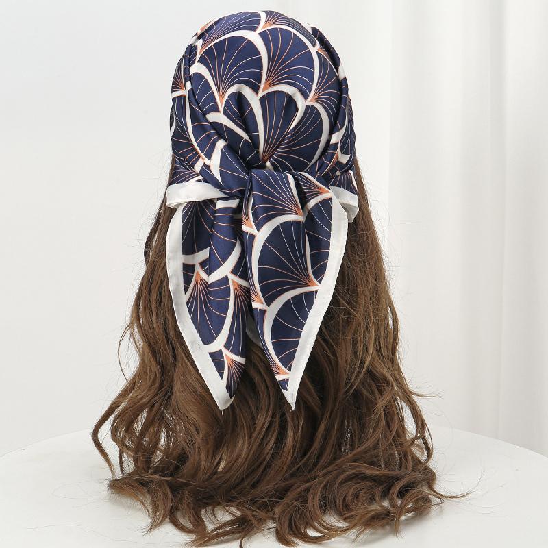 70cm Silk Square Satin Scarf Women Paisley Print Neck Tie Summer Hair Wrist Bandana Headkerchief Shawl Wrap Hijab Echarpe